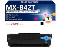 aauot MX-B42T Cartucce di Toner Compatibili per Sharp MX-B427PW MX-B427W Stampanti, Alta capacità 20000 Pagine, Due Specifiche Disponibili,Black-No Chip