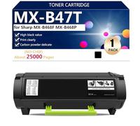 aauot Nero MX-B47T Cartuccia Toner di Ricambio ad alta Capacità per Sharp MX-B468F MX-B468P Stampante, Stampa ad alta Ddefinizione, 25000 Pagine,Black-1 pack
