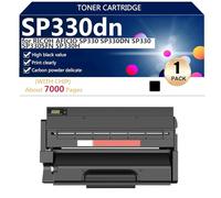 aauot SP330dn Cartuccia Toner Compatibile per RICOH AFICIO SP330 SP330DN SP330 SP330SFN SP330H Stampanti, con Chip, Alta Capacità 7000 Pagine, Stampa Trasparente,Black-1 pack
