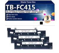 aauot TB-FC415 Vaschetta Toner di Scarto di Ricambio con Chip per Toshiba E-STUDIO 2000AC 2010AC 2050C 2051C 2500AC 2510AC 2550C 2551C 2505AC Stampante, Nitida e Nitida,Black-3 pack