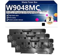 aauot W9048MC Vaschetta di Recupero Toner ad Alta capacità per HP Color LaserJet Managed E77822dn E77822z E77825dn E77825z E77830dn Stampanti, Effetto di Stampa ad Alta Definizione,3*Black