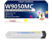 aauot W9050MC W9051MC W9052MC W9053MC Cartuccia Toner con Chip per HP Color Laserjet Managed MFP E87640z E87640dn E87650z E87650dn E87660z E87660dn Stampante, 55000 Pagine,Yellow