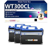 aauot WT300 ontenitore per Toner di Scarto Compatibile per Brothe HL-4150CDN 4570CDW 4570CDWT MFC-9460CDN Stampanti , ad alta Capacità 52000 Pagine, per Stampa ad alta Definizione,Black-3 pack