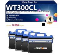aauot WT300 ontenitore per Toner di Scarto Compatibile per Brothe HL-4150CDN 4570CDW 4570CDWT MFC-9460CDN 9560CDW 9970CDW Stampanti, Alta Capacità 52000 Pagine, Facile da Installare,Black-4 pack