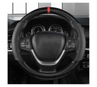 Aauto Copertura Volante Accessori Accessori per auto Coprivolante per auto in pelle + fibra di carbonio da 36 cm Taglia S per SUZUKI per Alto Copri Volante(BLACK O SHAPE)