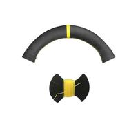 Aauto Copertura Volante Accessori Per BMW Per 1 Per Serie Per E81 E82 E87 E88 Serie 3 E90 E91 E92 E93 E84 Per X1 Per SUV Coprivolante fai da te in fibra carbonio cuciti a mano Copri Volante(Yellow Mar