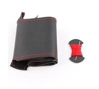 Aauto Copertura Volante Accessori Per Fiat Per Bravo Per Doblo Per Opel Per Combo Per Grande Per Punto Per Linea Per Qubo Per Vauxhall Coprivolante Auto Speciale Fai Da Te Copri Volante(Black red thre