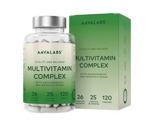 Aavalabs multivitaminico vegano 120cps | 25 vitamine e minerali | qual