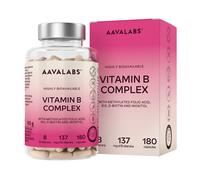 Aavalabs Vitamina B Complex Vegano | Ad alto dosaggio, con B12, B6, B1