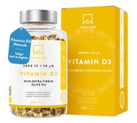 Aavalabs Vitamina D3 2000 UI | Immunità, ossa, muscoli | Scorta lunga