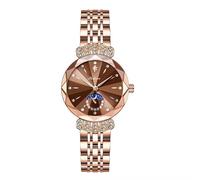AAVEDA Orologio elegante da donna, alla moda, con diamanti, in acciaio inox, resistente all'acqua, al quarzo, da donna, S0.6x4.5
