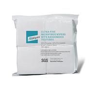 AAwipes Salviette in microfibra per camere bianche a trama mista Superfine 4 "X4" (400 conteggi/sacchetti) Panni senza lanugine con texture randomizzate, bordi sigillati al laser (MFR04)