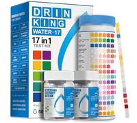 AAwipes Strisce di Test per Acqua Potabile 17-in-1 50 Strisce + 2 Kit per Test dei Batteri, Test Completo per Acqua Domestica, Pozzi, Rubinetti e Urbana, Validato da Laboratorio (K03-50)