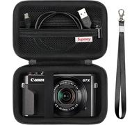 Aayahakawa Custodia rigida da viaggio per fotocamera digitale Canon Powershot G7 X Mark II/G7 X Mark III, custodia protettiva con tasca in rete con cerniera per batteria, cavo di ricarica e altri