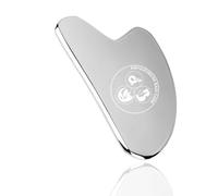 Aayuleubeda Badi Care ABC Gua Sha - Raschietto in acciaio inox per viso, massaggio per la cura della pelle del viso (confezione da 1)