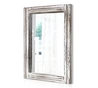 AAZZKANG Grande specchio da parete, 66 x 45,7 cm, in legno, stile rustico, rettangolare, decorativo, per casa, camera da letto, bagno, decorazione da parete
