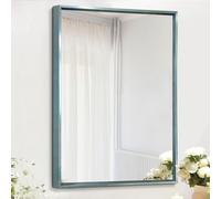 AAZZKANG Grande specchio da parete con cornice in metallo, 65 x 45 cm, per camera da letto, bagno, ingresso, spogliatoio, rettangolare