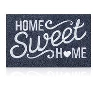 AAZZKANG Home Sweet Home Zerbino con retro in gomma antiscivolo, per esterni e interni, ultra assorbente per fango, facile da pulire, per porta d'ingresso, grigio