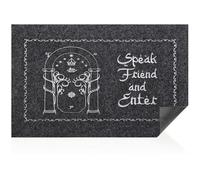 AAZZKANG Speak Friend and Enter - Zerbino divertente per interni ed esterni, antiscivolo, ultra assorbente, per ingresso porta d'ingresso, esterno e interno