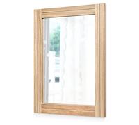 AAZZKANG Specchi murali rustici con cornice rettangolare in legno decorativa per fattoria, camera da letto, bagno, soggiorno, ufficio a casa