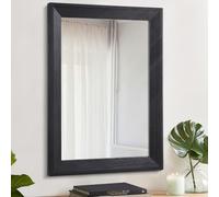 AAZZKANG - Specchi neri rustici da parete, grandi 50 x 40 cm, rettangolari con cornice in legno, specchio decorativo da appendere per camera da letto, bagno, soggiorno, ingresso, corridoio