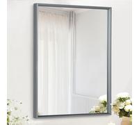 AAZZKANG Specchi rettangolari con cornice in metallo 65x45 cm per parete specchio moderno da appendere con cornice in alluminio per bagno, camera da letto, soggiorno, ingresso, decorazione per la casa