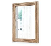 AAZZKANG Specchi Rustici per Parete Rettangolare con Cornice in Legno per Camera da Letto e Bagno Specchi Decorativi in Stile Casale