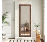 AAZZKANG Specchio da parete in legno con cornice ampia, lunghezza completa 110 x 35 cm, per camera da letto, soggiorno, bagno, montaggio verticale o orizzontale