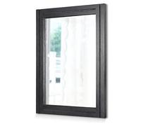 AAZZKANG Specchio rettangolare con cornice in legno, per parete, nero, grande, 66 x 45,7 cm, decorativo per camera da letto, soggiorno, bagno, casa, da appendere