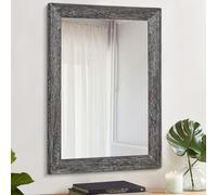 AAZZKANG - Specchio rustico, grande, in legno, con cornice, da parete, rettangolare, 70x50 cm, per camera da letto, bagno, stile farmhouse, specchio da toeletta