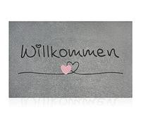 AAZZKANG Zerbino grigio per esterni, porta d'ingresso, tappetino di benvenuto con resistente 90 x 60 cm, fondo in gomma antiscivolo, facile da pulire