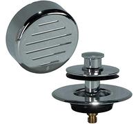 AB&A 60170 - Filtro a pressione con piastra di troppopieno classica e tappo Push eN Lift, finitura cromata