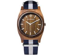 AB AETERNO "Journey White Legno Noce Swiss Quarzo Bianco Ipoallergenico Tessuto NATO Blu Unisex Orologio