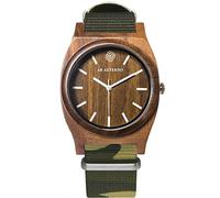 AB AETERNO "Journey White Legno Noce Swiss Quarzo Bianco Ipoallergenico Tessuto NATO Militare Unisex Orologio