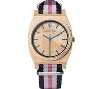 AB AETERNO "Route Blue Pink Legno Acero Swiss Quarzo Blu Ipoallergenico Tessuto NATO Bianco Rosa Unisex Orologio