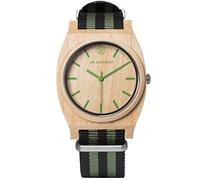 AB AETERNO "Route Green Black Legno Acero Swiss Quarzo Verde Ipoallergenico Tessuto NATO Nero Unisex Orologio
