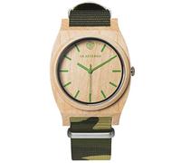AB AETERNO "Route Green Camouflage Legno Acero Swiss Quarzo Verde Ipoallergenico Tessuto NATO Militare Unisex Orologio