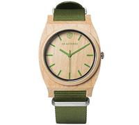 AB AETERNO "Route Green Legno Acero Swiss Quarzo Verde Ipoallergenico Tessuto NATO Unisex Orologio