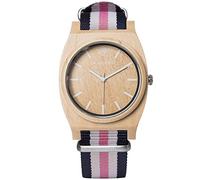AB AETERNO "Route White Pink Legno Acero Swiss Quarzo Bianco Ipoallergenico Tessuto NATO Blu Rosa Unisex Orologio