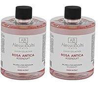 AB Alessio Boltri - Ricarica per diffusori Luxury 500 ml, profumazione Rosa Antica (Confezione da 2)