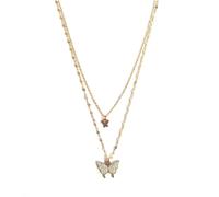 AB-GLOBAL Srl MYLOVLY GIOIELLI COLLANA DOPPIA FARFALLA ORO