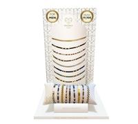 AB-GLOBAL Srl MYLOVLY GIOIELLI FRANCIS UOMO BRACCIALE IN MAGLIA CON PIASTRINA ORO