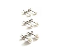 AB-GLOBAL Srl MYLOVLY GIOIELLI ORECCHINI TRIS PERLE ARGENTO