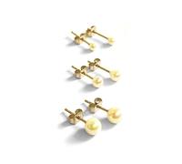 AB-GLOBAL Srl MYLOVLY GIOIELLI ORECCHINI TRIS PERLE ORO