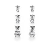 AB-GLOBAL Srl Orecchini Must Have Tris Punto Luce argento, acciaio