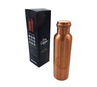 AB India Crafts Bottiglia di rame 900 ml - simbolo Vegvisir - bussola vichinga incisione - Premium Copper Bottle - Borraccia Ayurveda - realizzata a mano in India