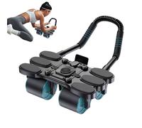 AB ROLLER - 32x17x22cm Roller AB Rullo Di Esercizio, Rulli Di Esercizio Addominale, 4 Ruote A 4 Ruote Rotoli, Attrezzature Per Il Fitness Con Tampone Al Ginocchio Per La Esterna Interna Muschio