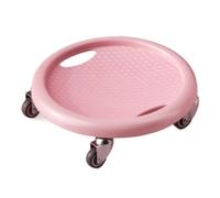 ab roller, Attrezzo for esercizi addominali con piastra scorrevole a 4 ruote, sistema di for il corpo multifunzione, rullo for fitness, ruota silenziosa(Pink)