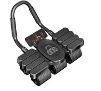 Ab Roller con Supporto Gomiti e Rimbalzo Automatico,Attrezzatura Per Allenamento Addominale Con Design A 6 Ruote - Allenatore Core con Portacellulare per Fitness Casa Palestra