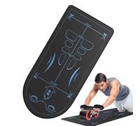 Ab Roller Mat- 59.06 x 23.6in non Slip Esercizio Mat, Addominal Knee Pad, portatile Sound Insulation Floor Mat| 7 mm Thick matfor Women Men, Yoga Fitness Mat, Protective Knee Pad for Home Gym Workout